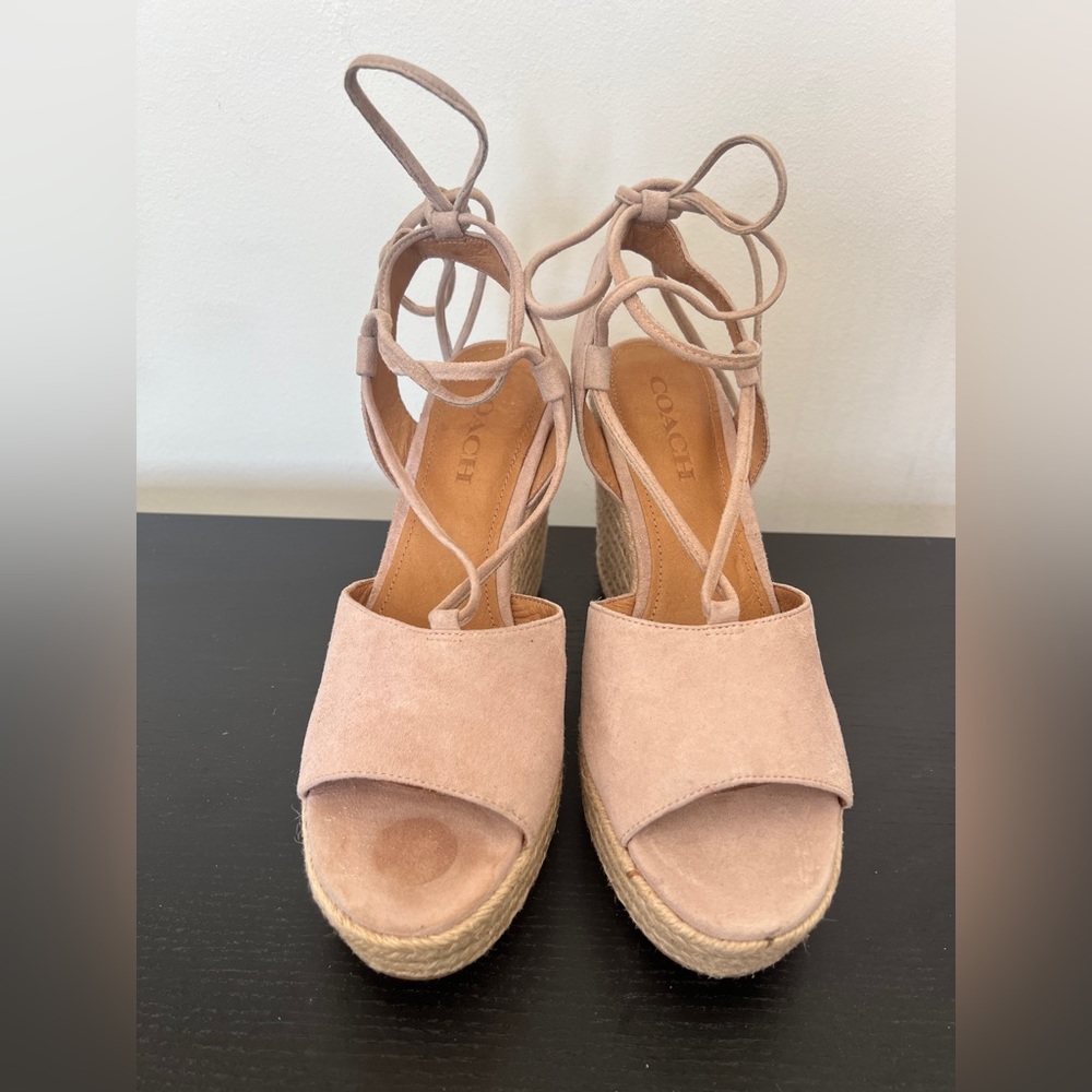 Coach Dana Wedge Platform Espadrilles Size 8